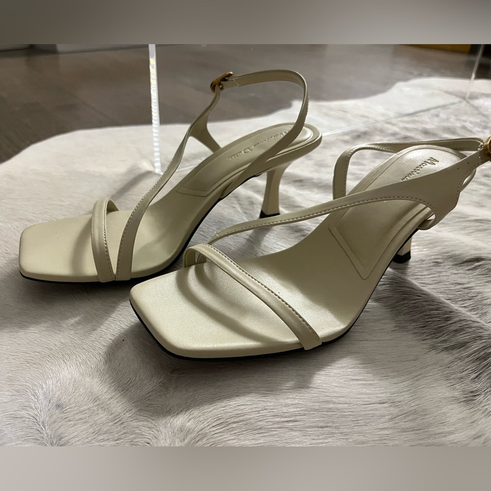 Massimo Dutti Cream White Sandal Heels
